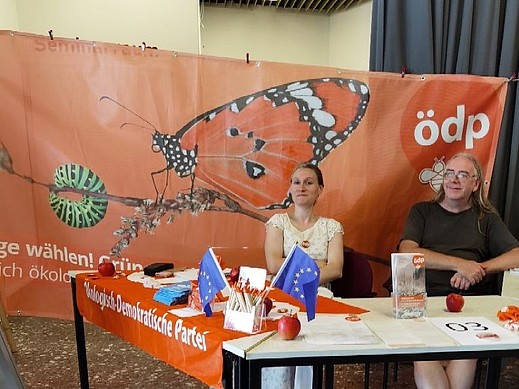 ÖDP Infostand zum Kleinparteienkongress in Leipzig
