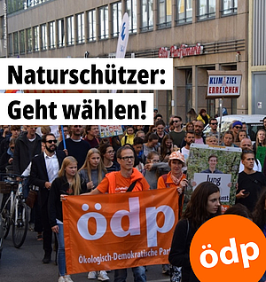 Ökologisch-Demokratische Partei - die Naturschutzpartei. Naturschützer: Geht wählen!