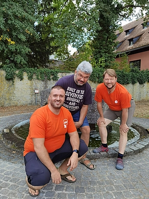 Die drei mitteldeutschen Landesvorsitzenden in Oberzell: Jörg Bosse (ST), Martin Truckenbrodt (TH), Jens Gagelmann (SN) - v.l.n.r.