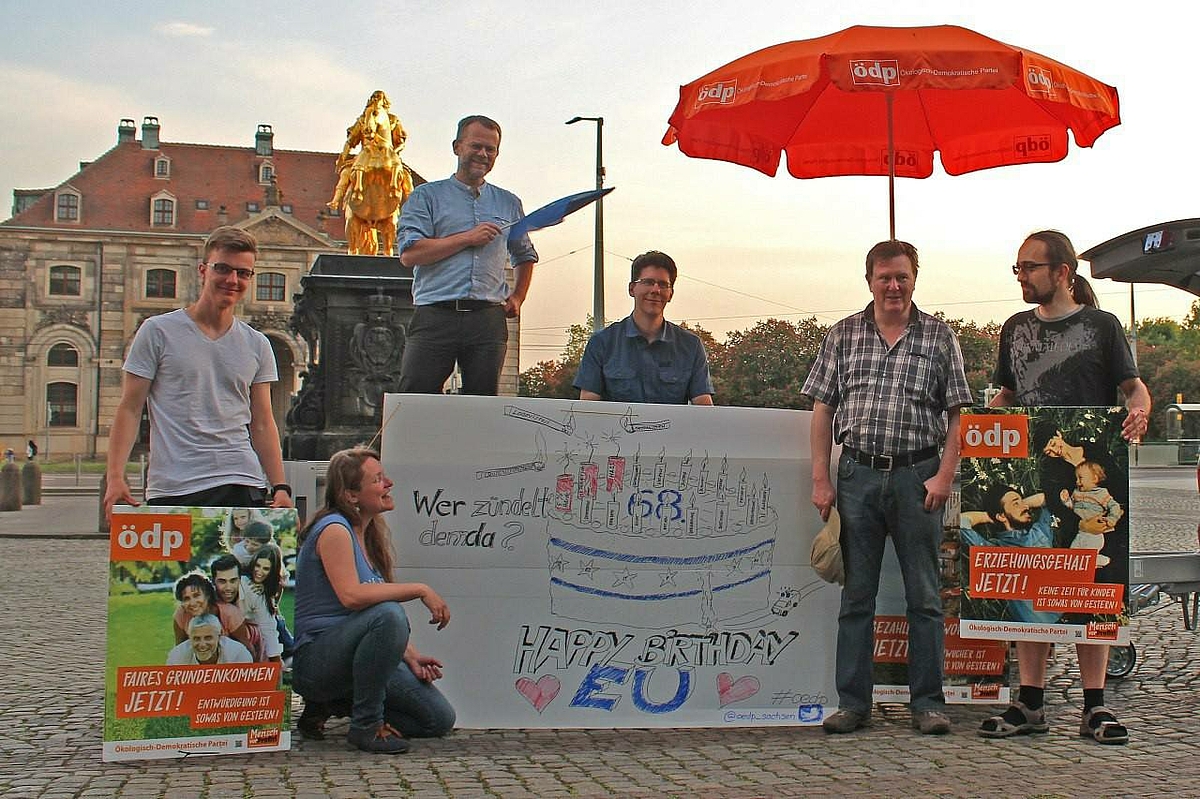 EU Kundgebung der ÖDP Dresden